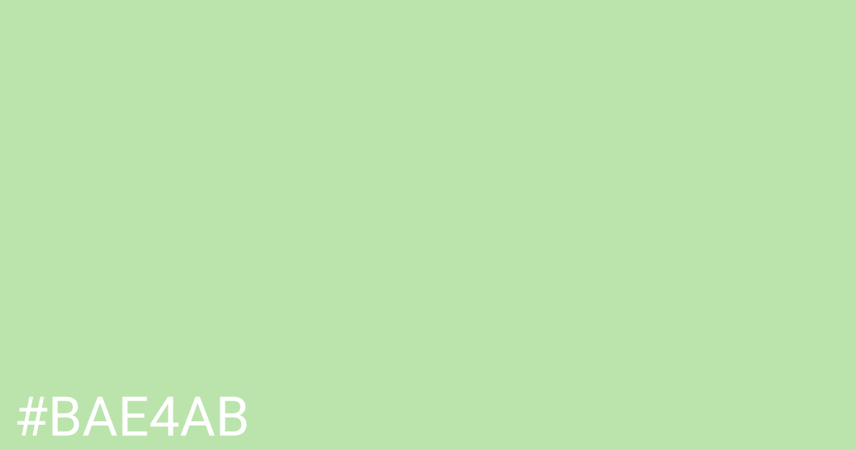 Hex color #bae4ab graphic