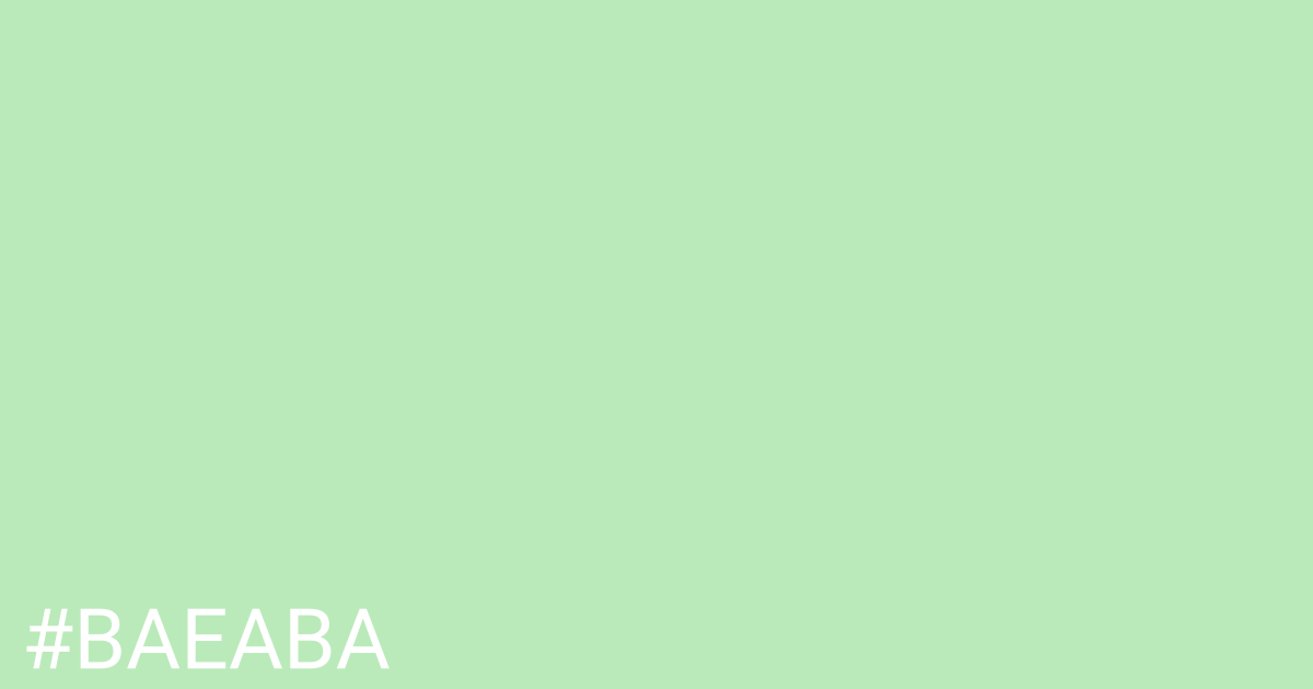 Hex color #baeaba graphic