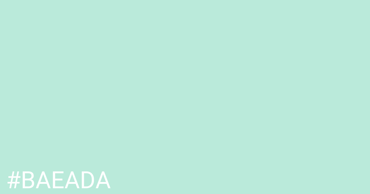 Hex color #baeada graphic