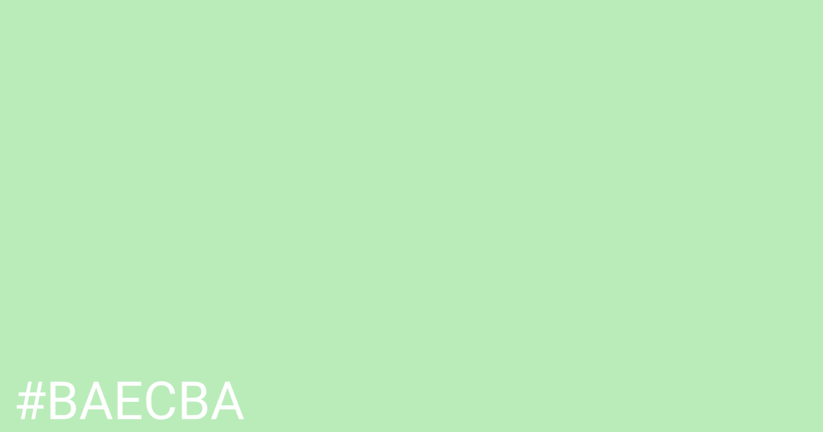 Hex color #baecba graphic