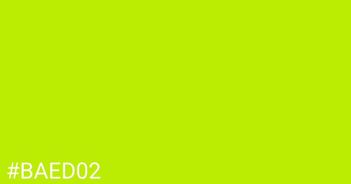 Hex color #baed02 graphic