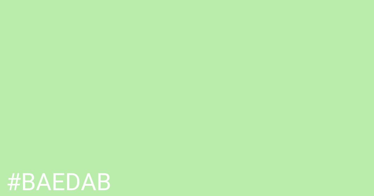 Hex color #baedab graphic