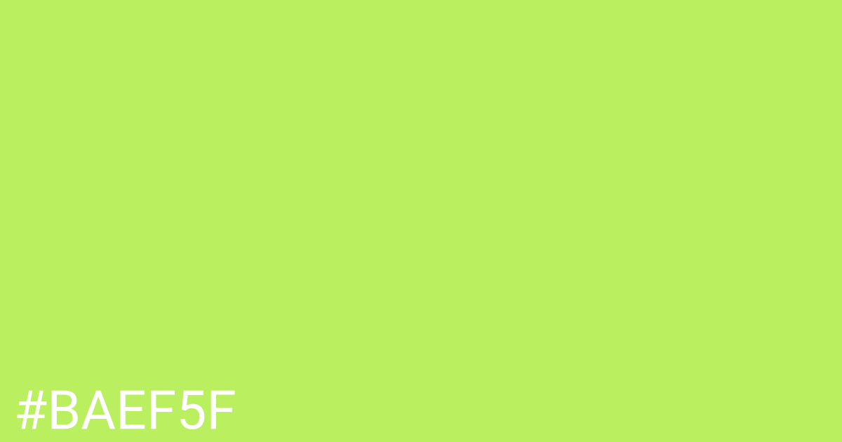 Hex color #baef5f graphic