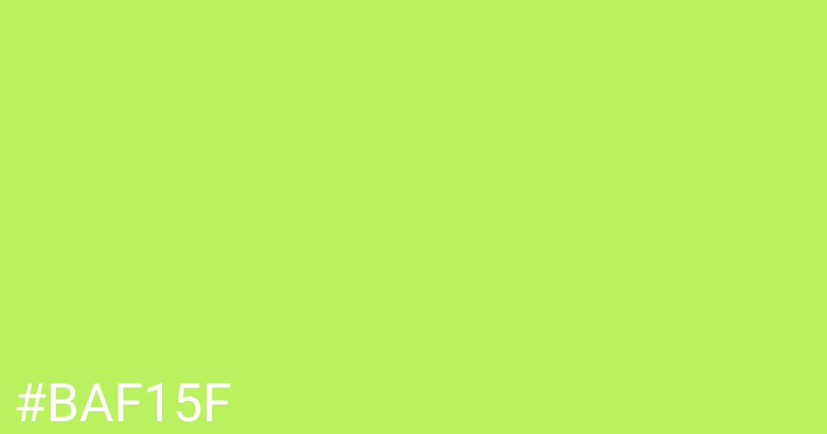 Hex color #baf15f graphic