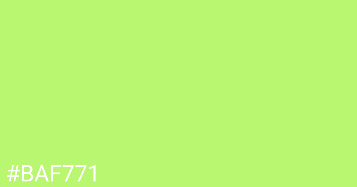 Hex color #baf771 graphic