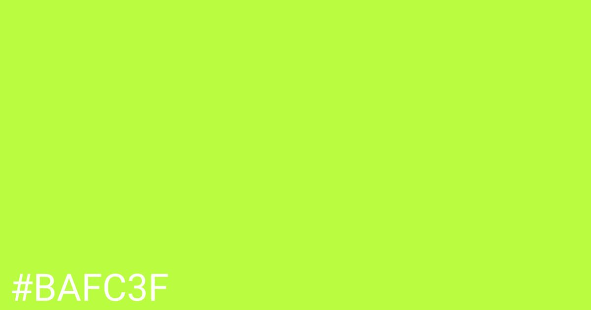 Hex color #bafc3f graphic