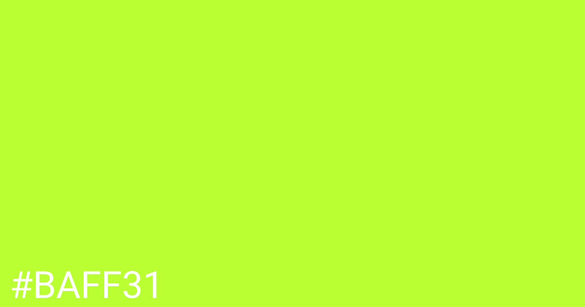 Hex color #baff31 graphic