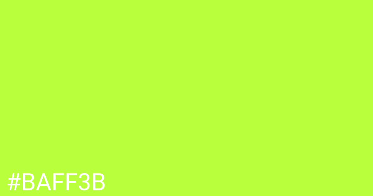 Hex color #baff3b graphic