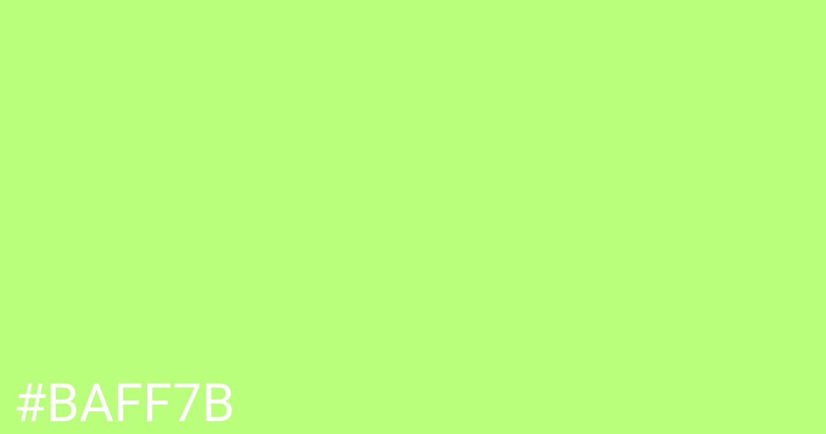 Hex color #baff7b graphic