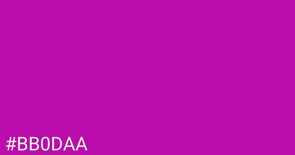 Hex color #bb0daa graphic