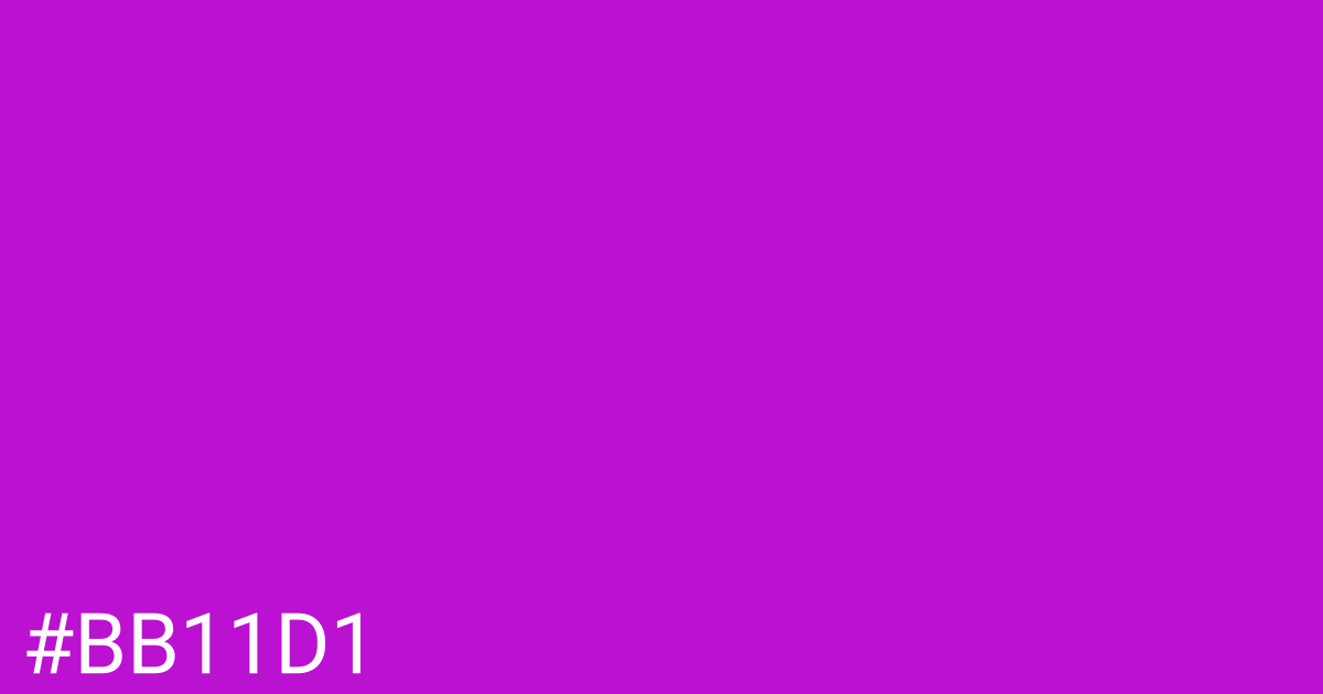 Hex color #bb11d1 graphic