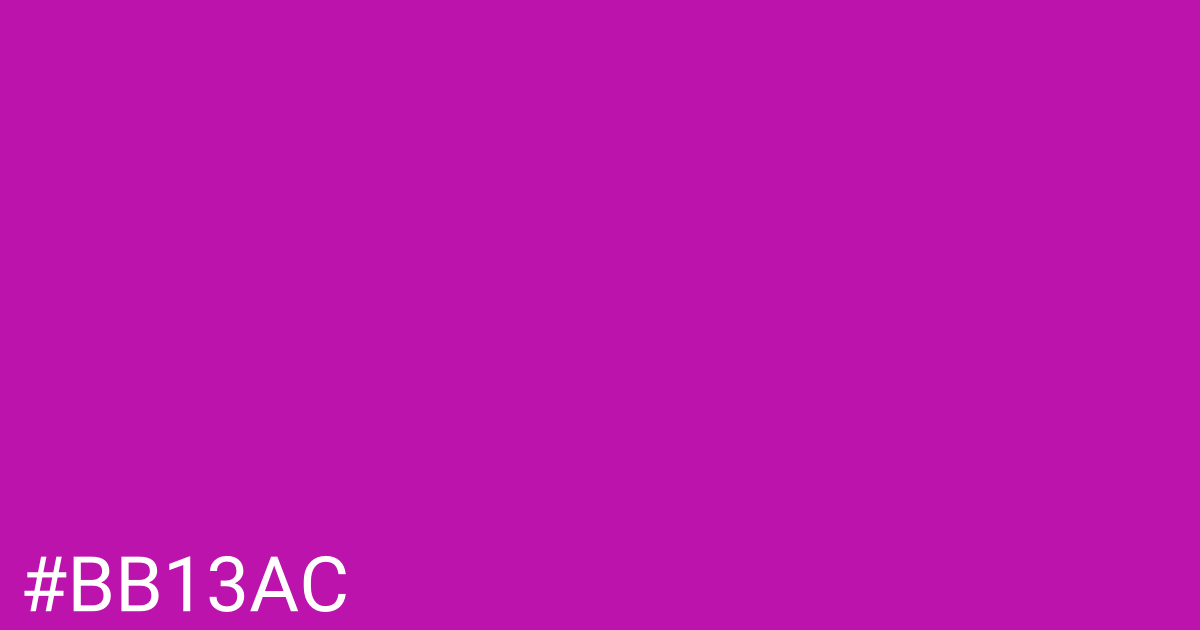 Hex color #bb13ac graphic