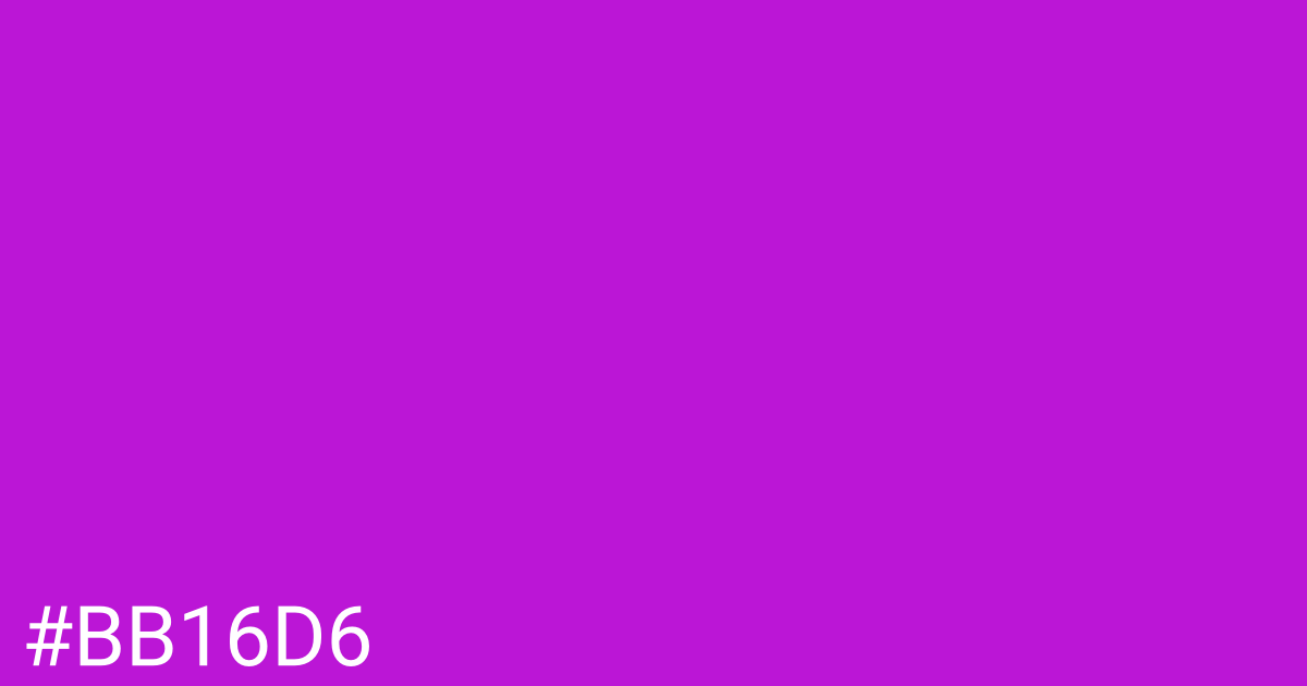 Hex color #bb16d6 graphic