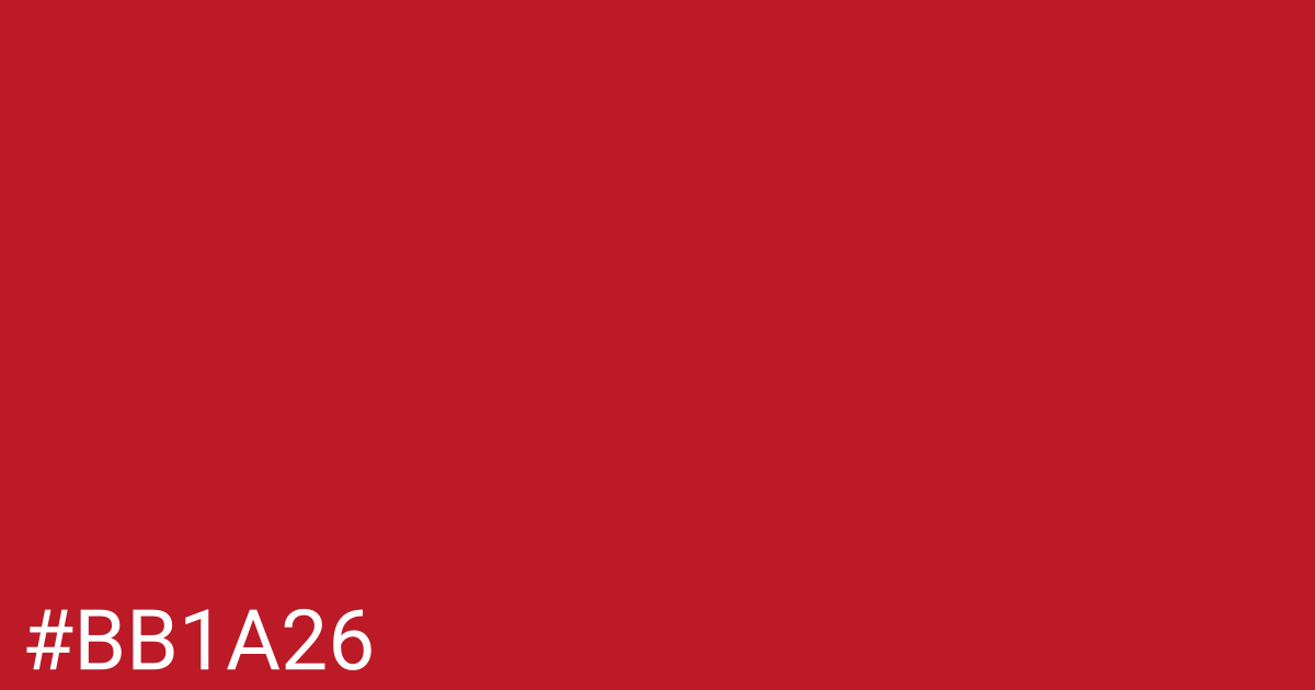 Hex color #bb1a26 graphic