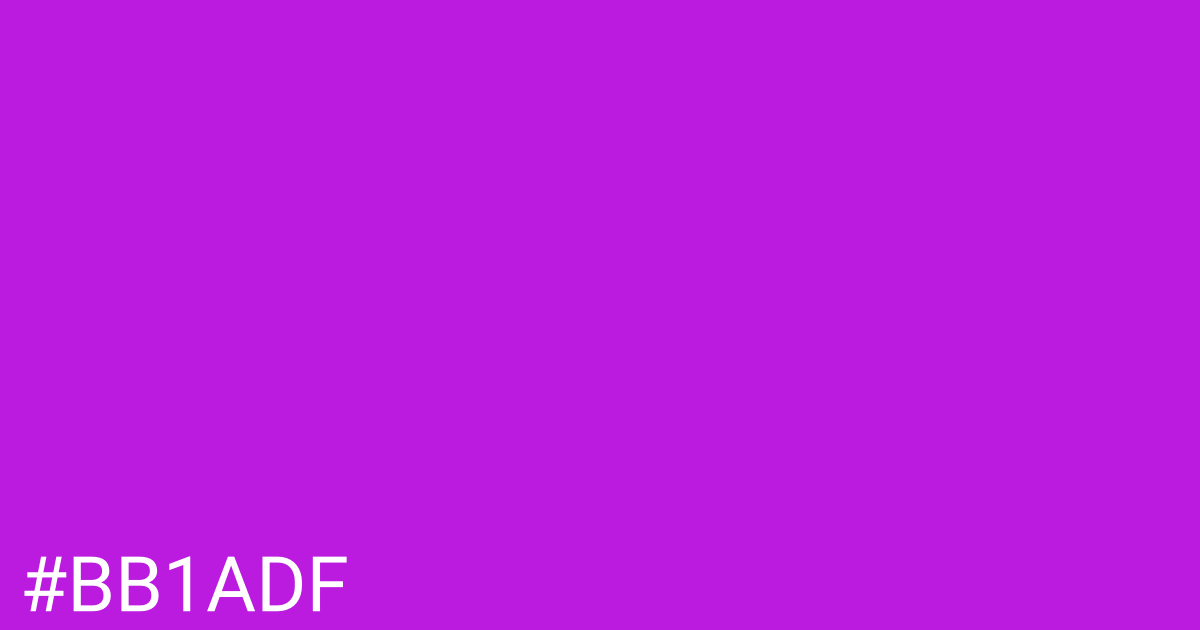 Hex color #bb1adf graphic