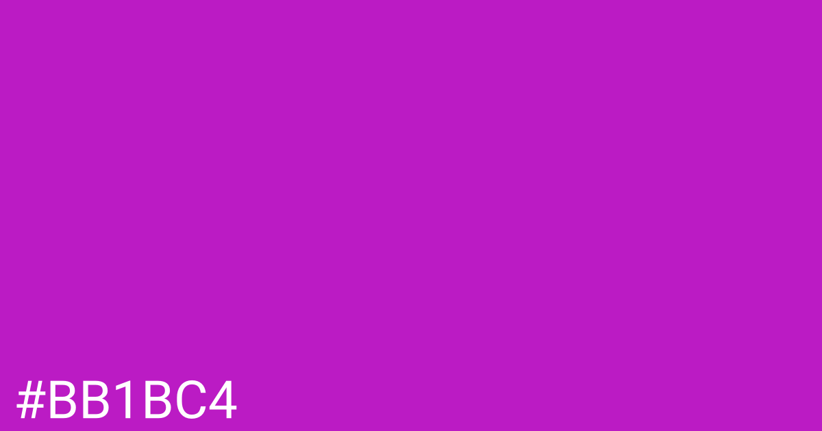 Hex color #bb1bc4 graphic