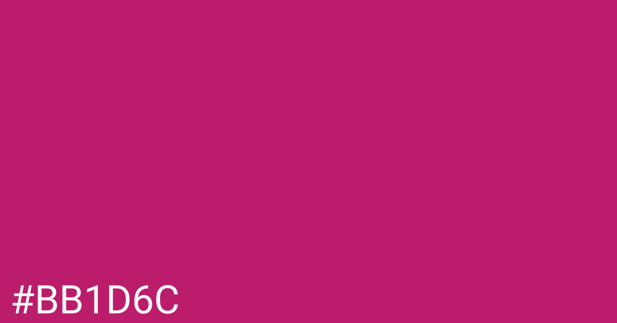 Hex color #bb1d6c graphic
