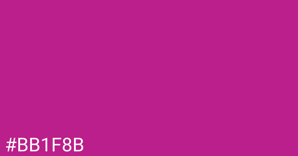 Hex color #bb1f8b graphic