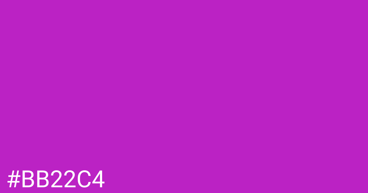 Hex color #bb22c4 graphic