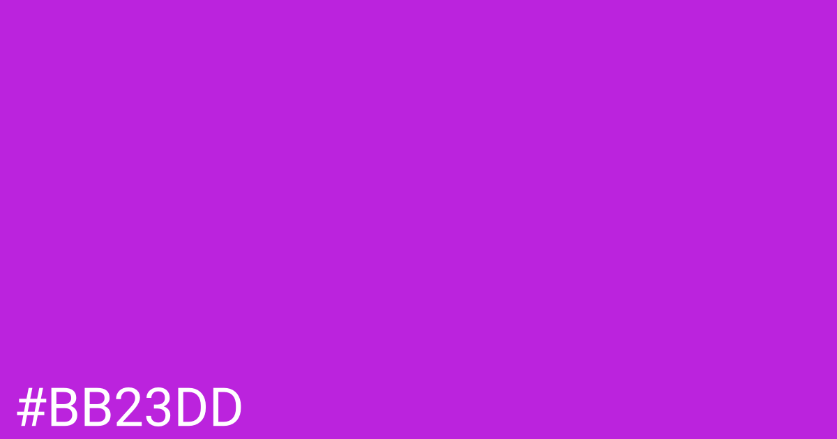 Hex color #bb23dd graphic