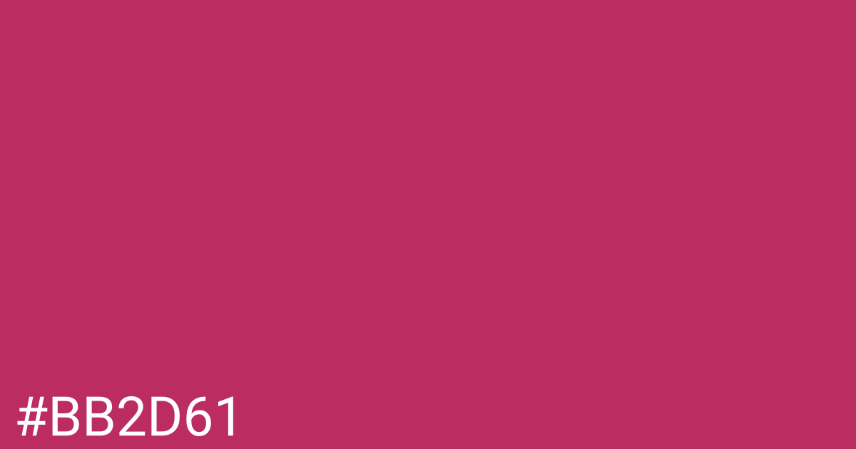 Hex color #bb2d61 graphic