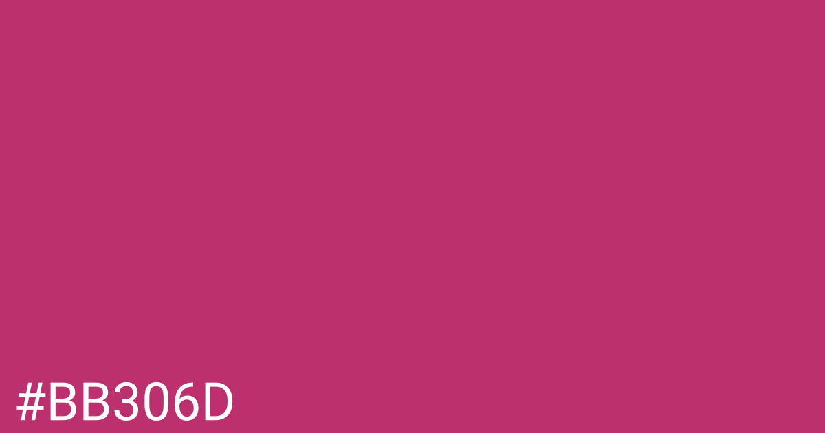 Hex color #bb306d graphic
