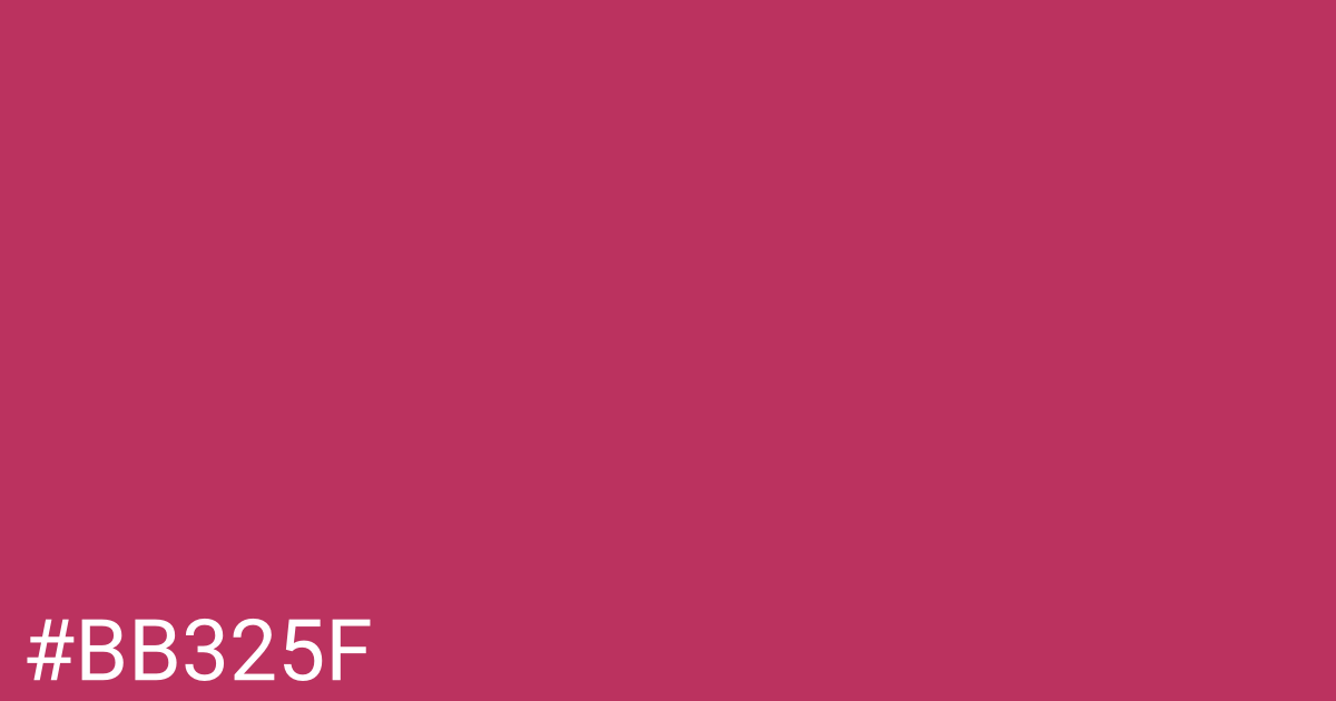 Hex color #bb325f graphic