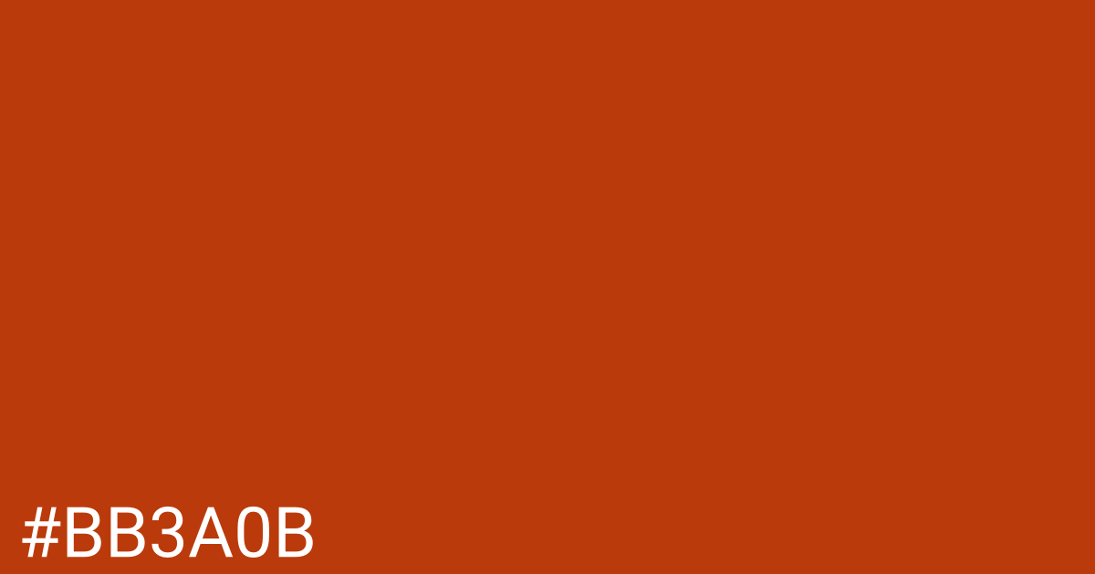 Hex color #bb3a0b graphic