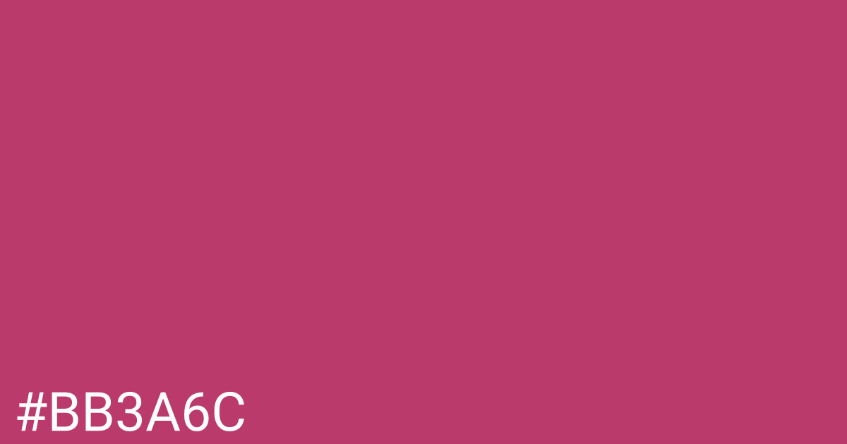 Hex color #bb3a6c graphic