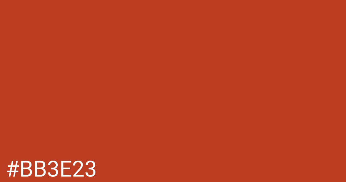 Hex color #bb3e23 graphic