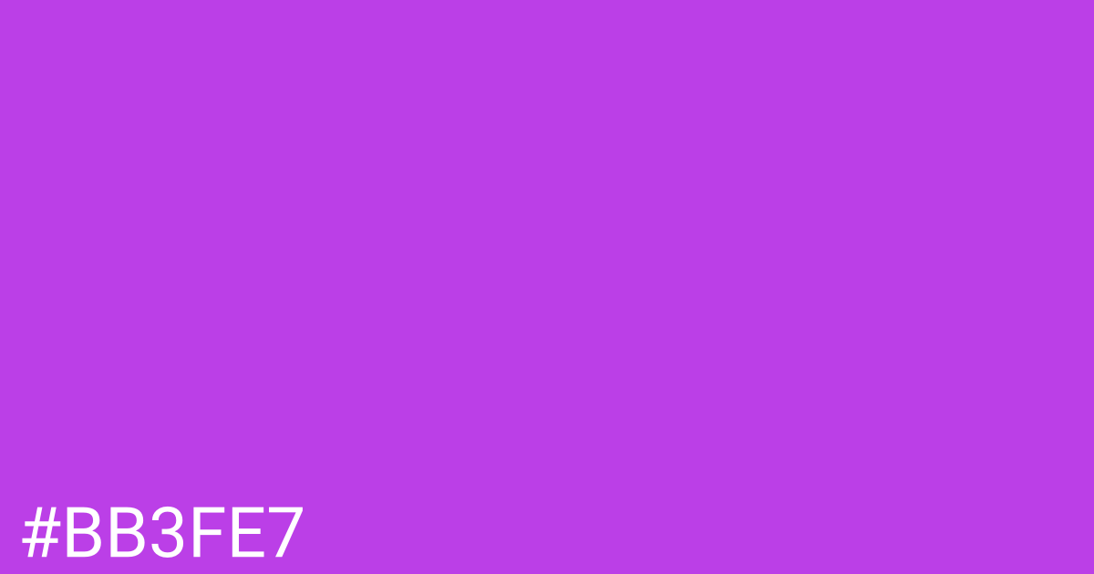 Hex color #bb3fe7 graphic
