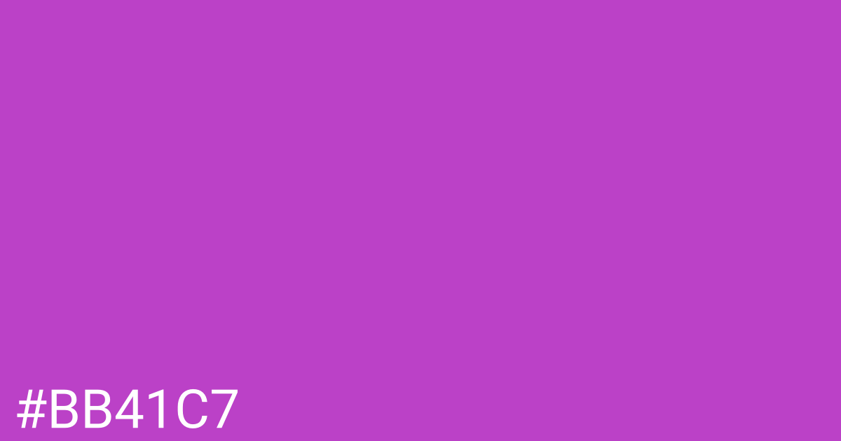 Hex color #bb41c7 graphic
