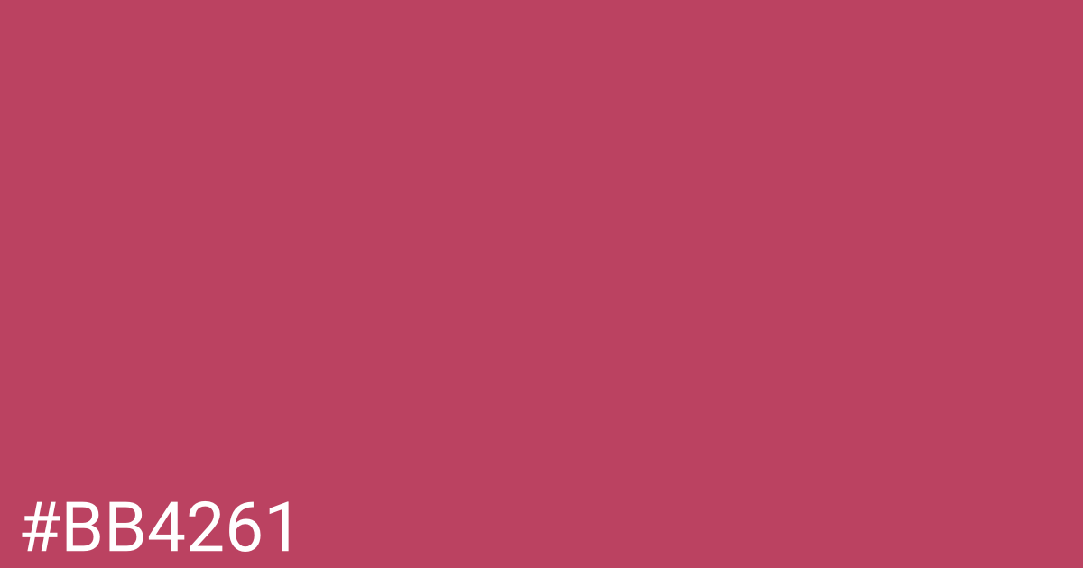 Hex color #bb4261 graphic