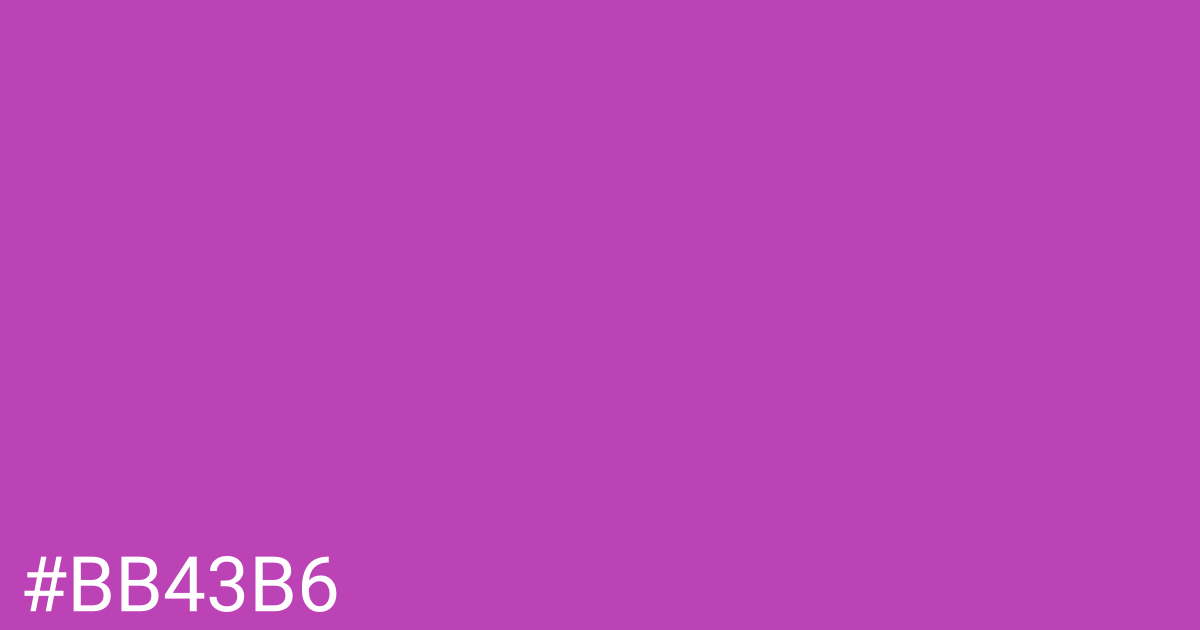 Hex color #bb43b6 graphic