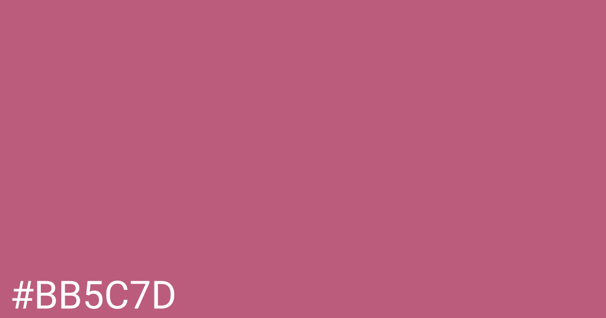 Hex color #bb5c7d graphic