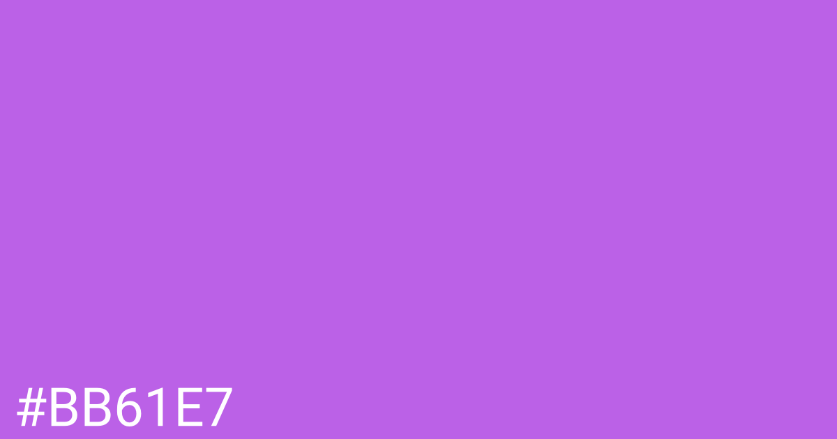 Hex color #bb61e7 graphic