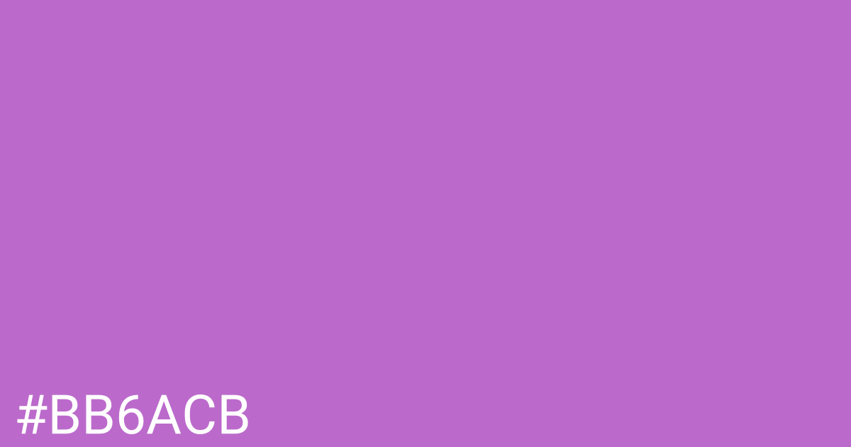 Hex color #bb6acb graphic