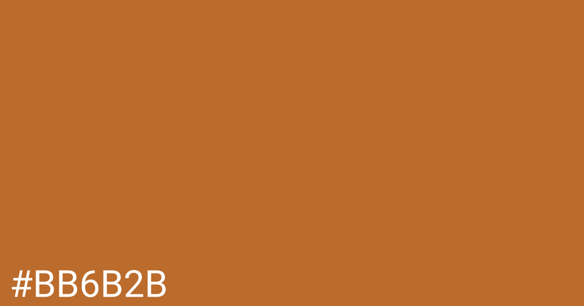 Hex color #bb6b2b graphic