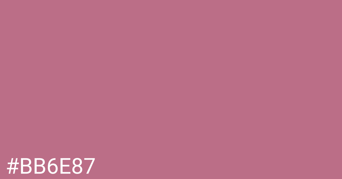 Hex color #bb6e87 graphic