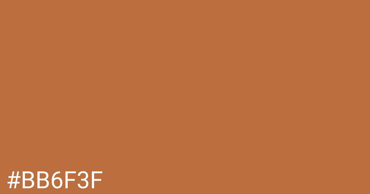 Hex color #bb6f3f graphic