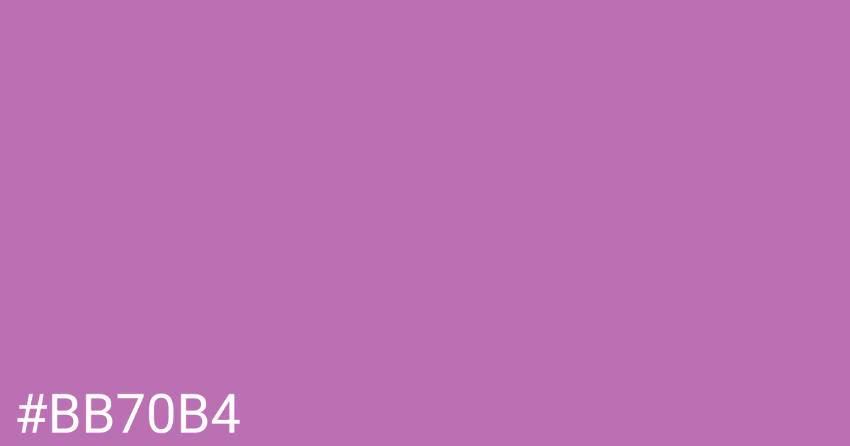 Hex color #bb70b4 graphic