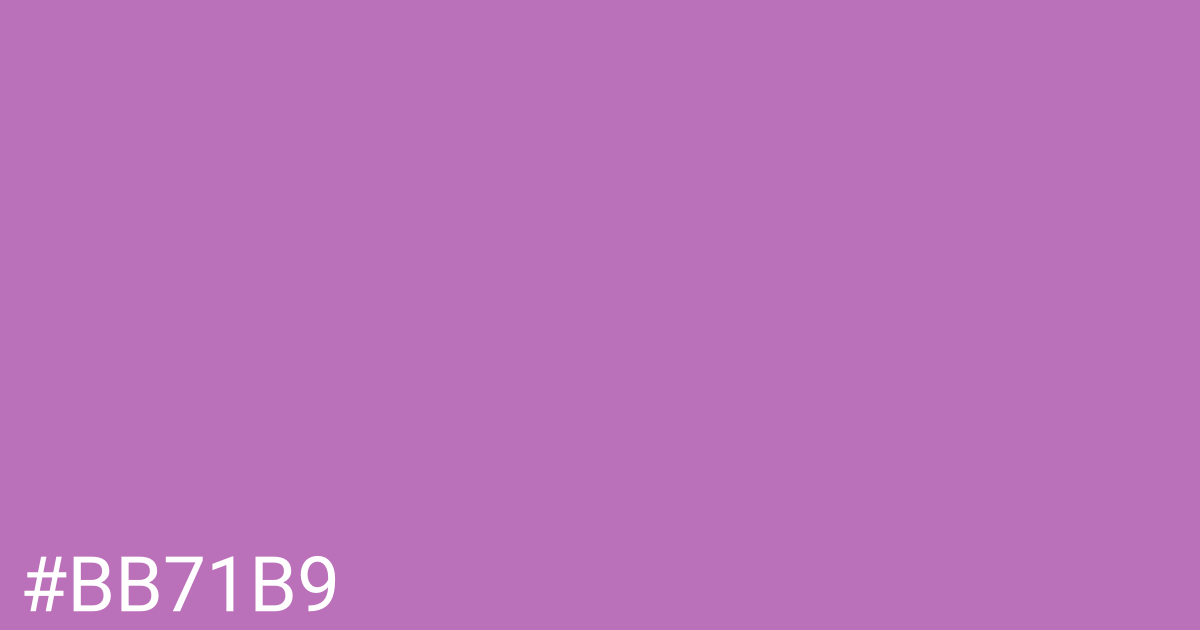 Hex color #bb71b9 graphic