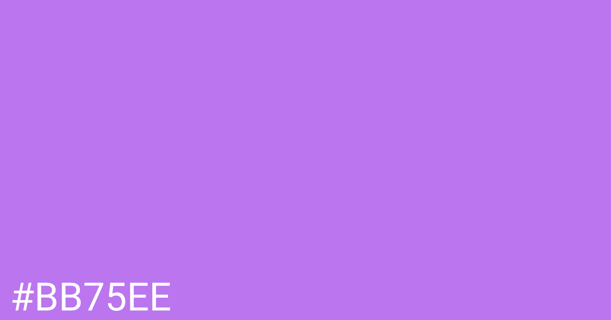 Hex color #bb75ee graphic