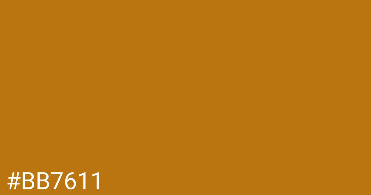 Hex color #bb7611 graphic