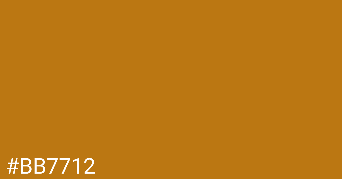 Hex color #bb7712 graphic