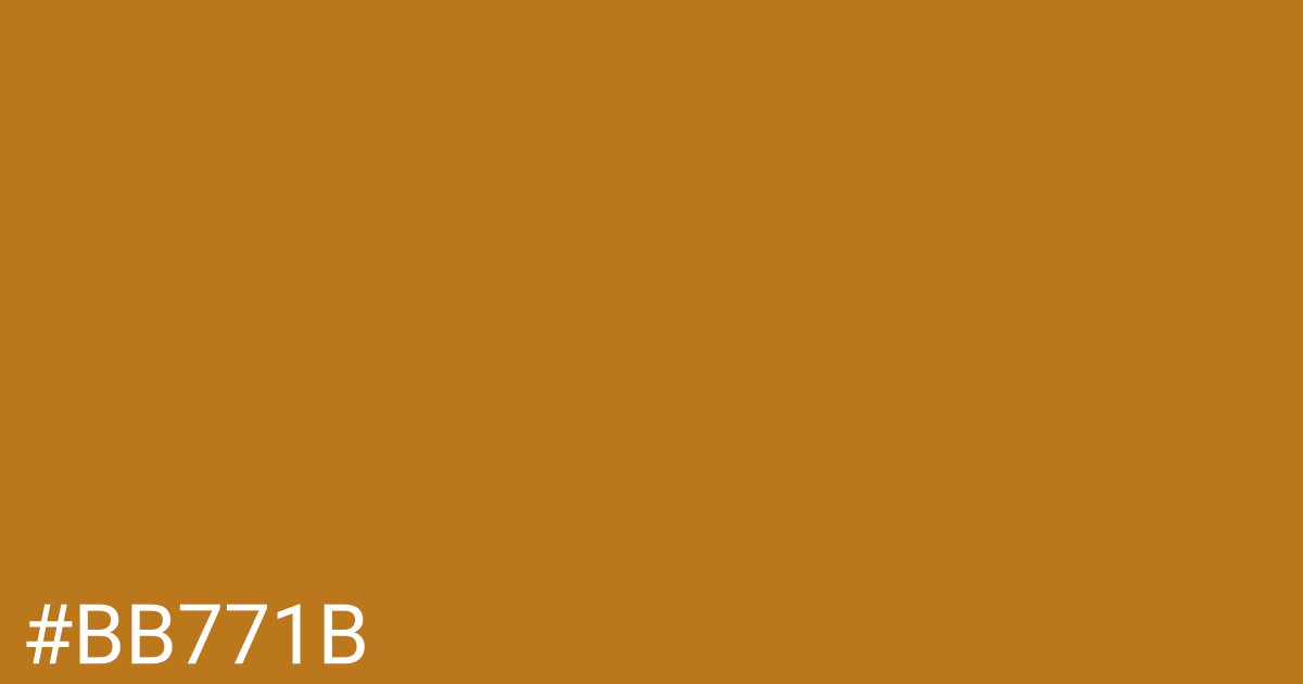 Hex color #bb771b graphic