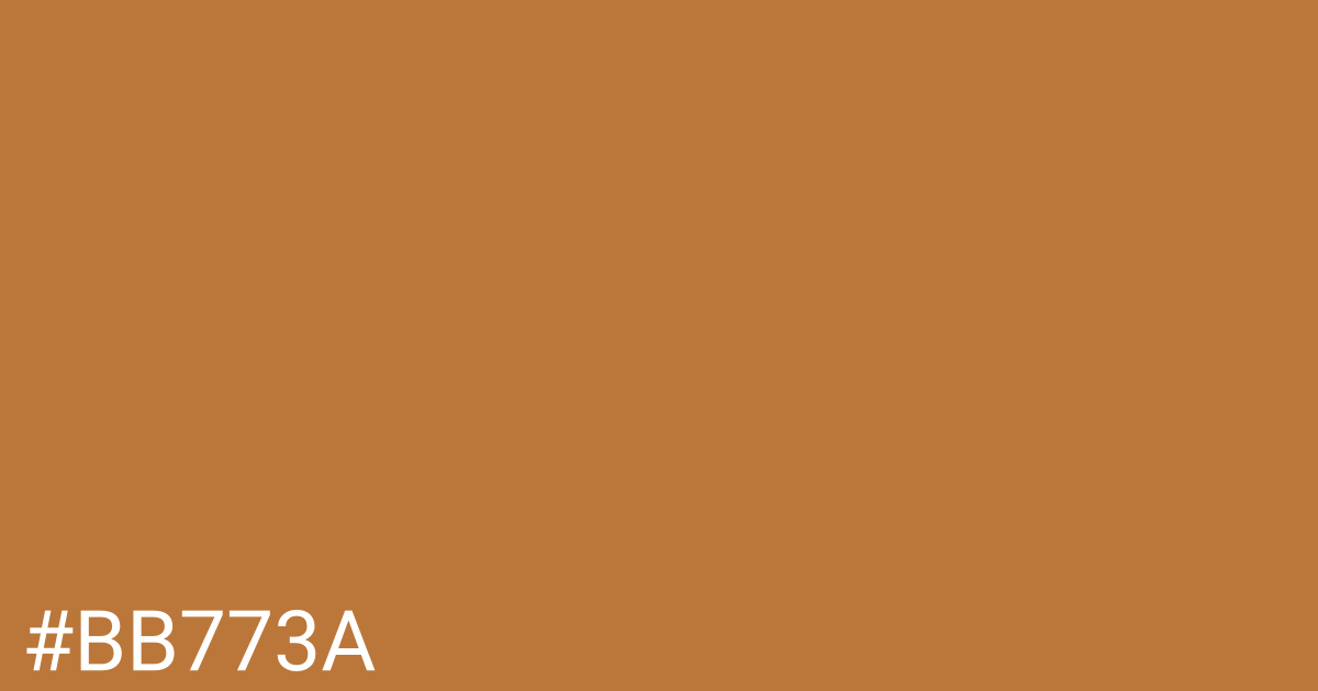 Hex color #bb773a graphic