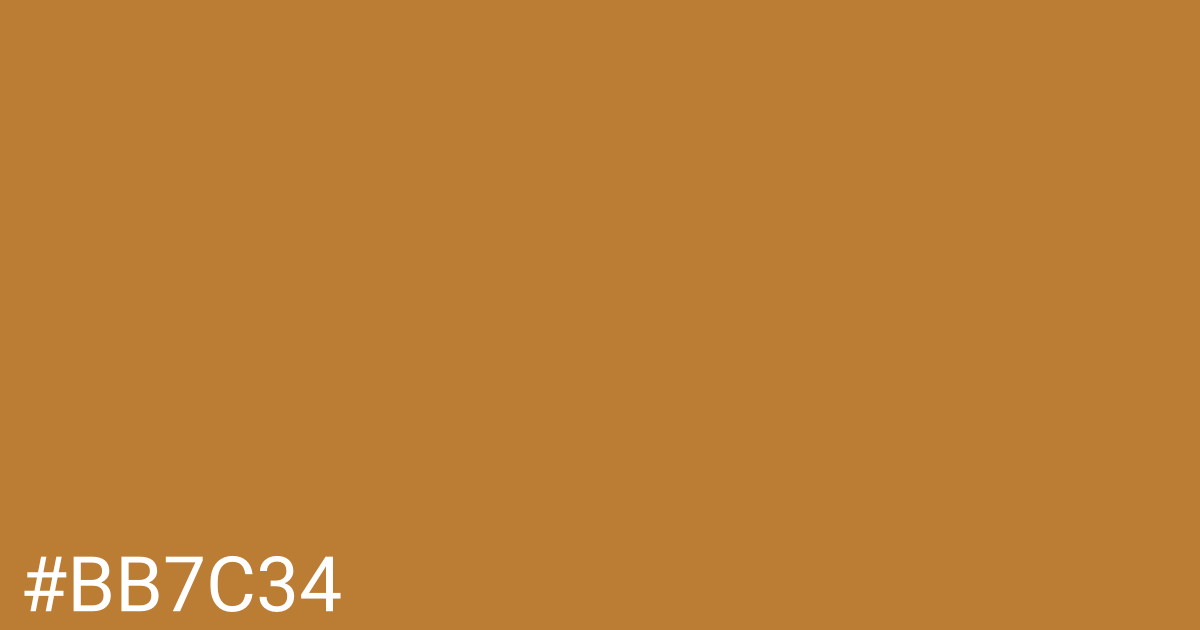 Hex color #bb7c34 graphic