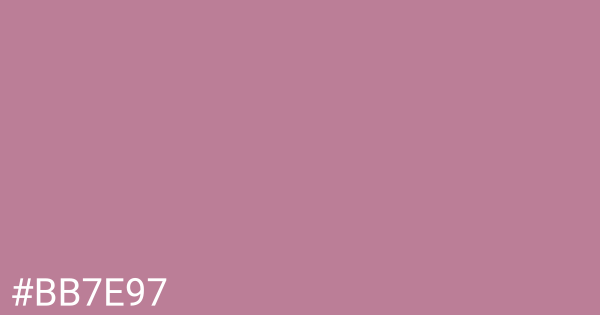 Hex color #bb7e97 graphic