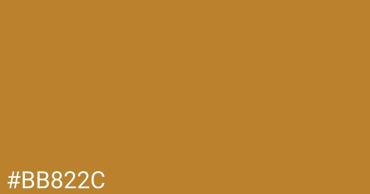 Hex color #bb822c graphic